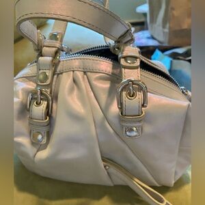 Junior Drake Pearlized Leather  Satchel